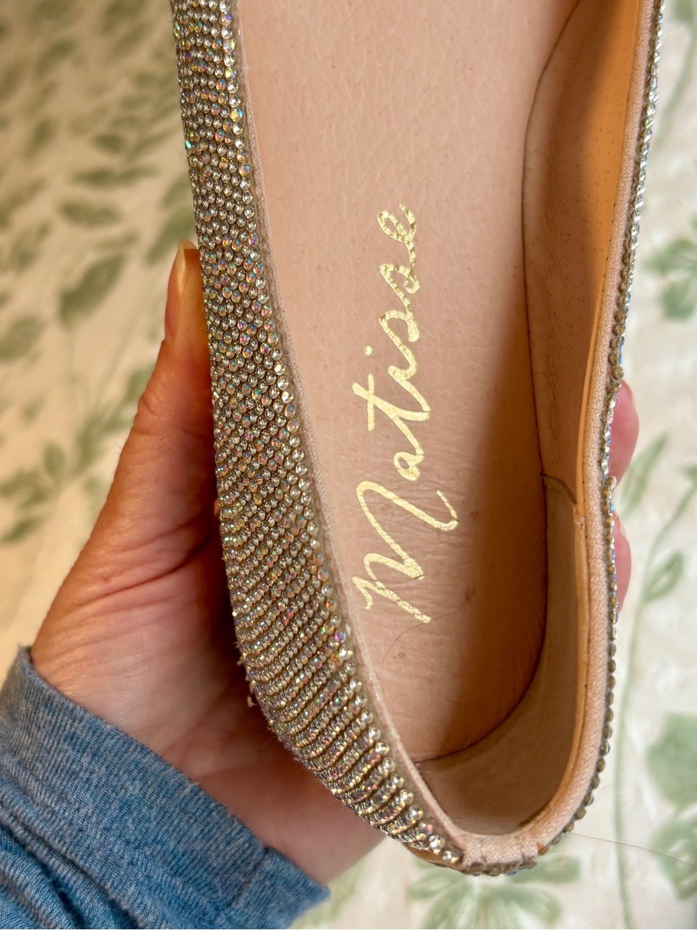 ๐บ NWOT Matisse Roxy Rhinestone Ballet Flats with Bow - Picture 13 of 13